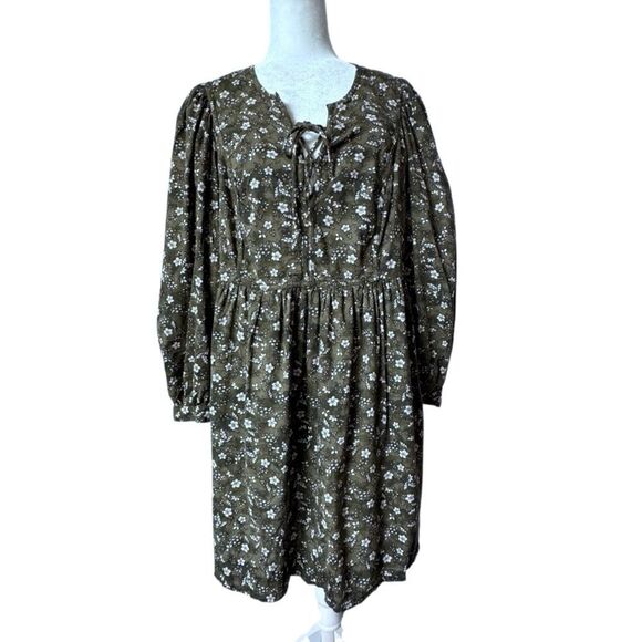 Old Navy Boho Spirit Dress Floral Green Pockets Shabby Chic SZ XL - Picture 15 of 15